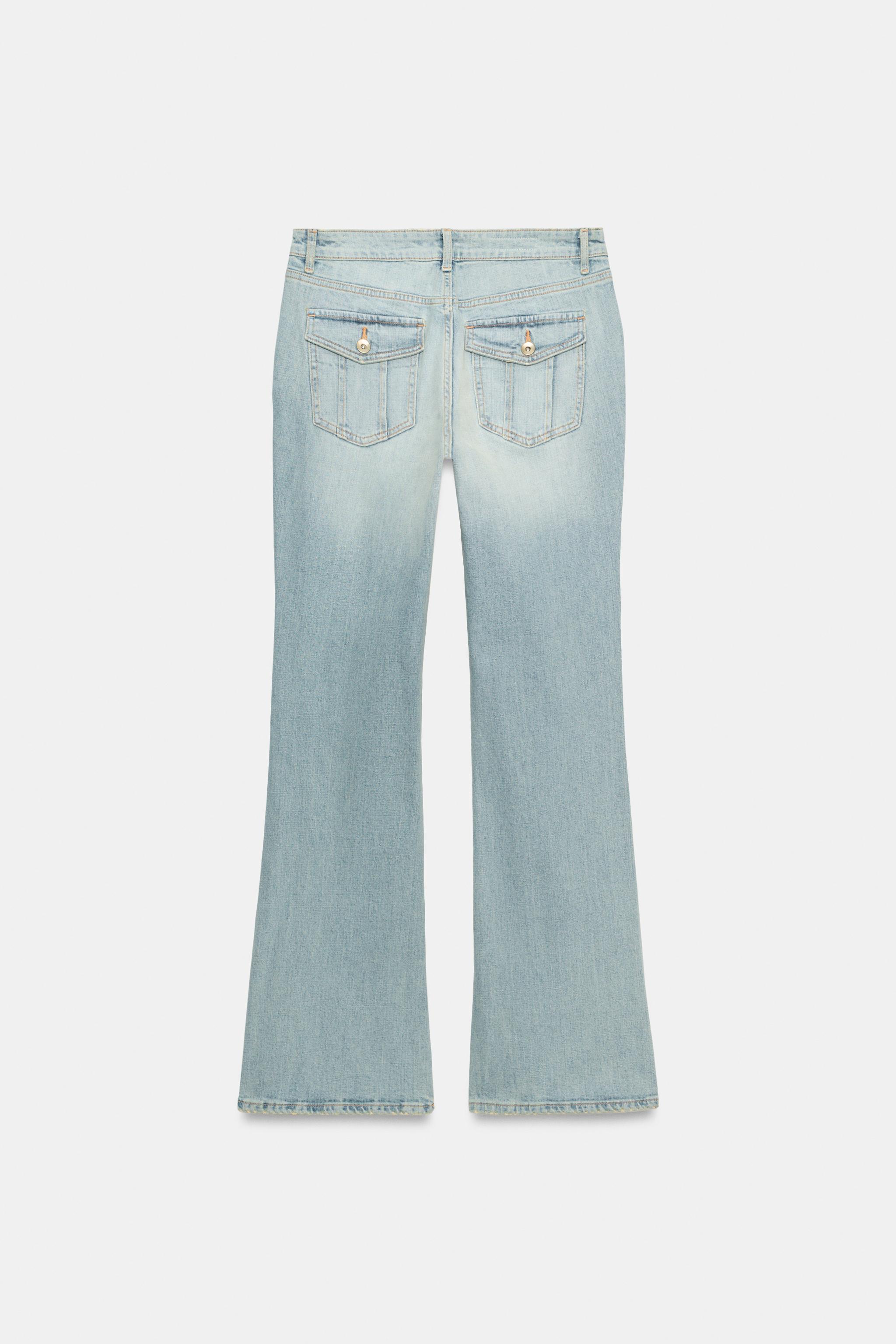 Zara Trf Düşük Bel Bootcut Jean görsel 8