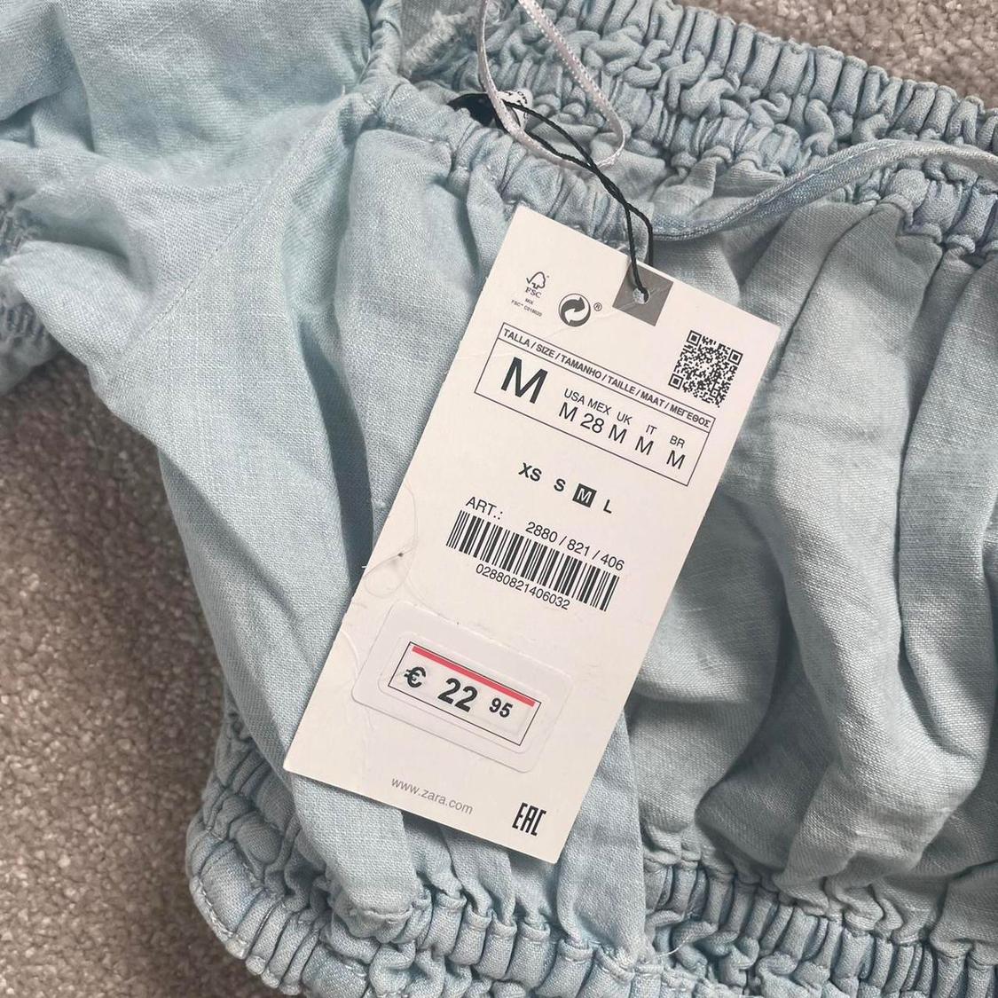 LINEN BLEND CROP TOP - Image 3