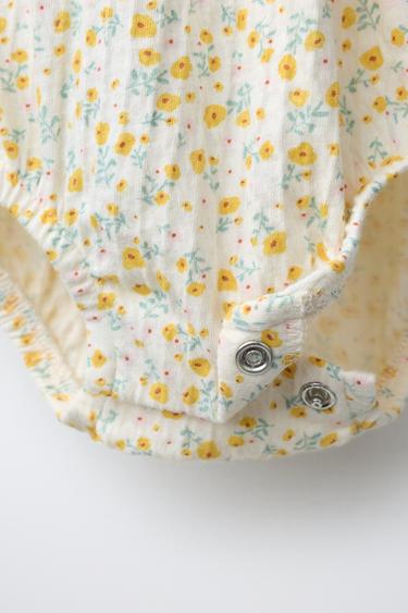FLORAL BODYSUIT - Yellow by Zara - Image 3