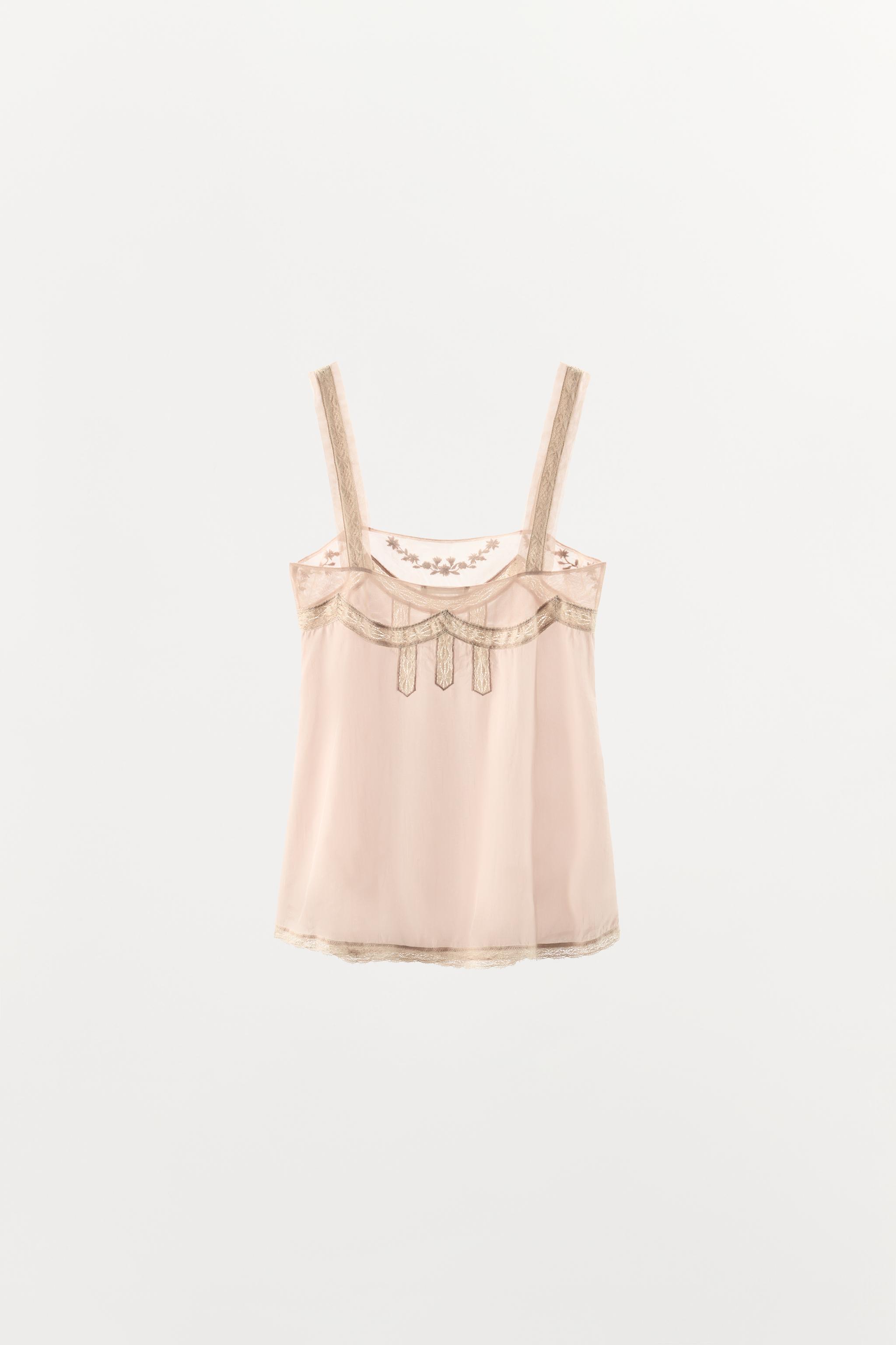 BEADED LACE COMBINATION TOP