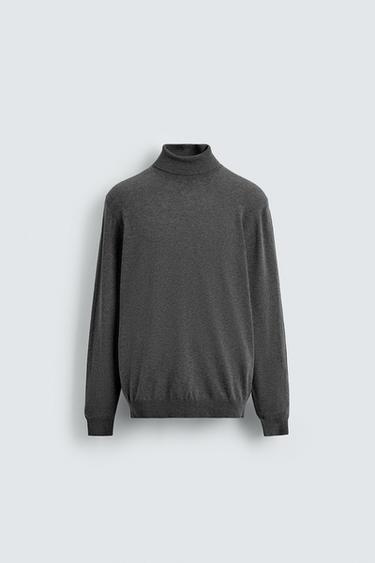 JERSEY CUELLO ALTO BÁSICO - Gris vigoré de Zara