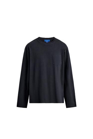 AARON LEVINE X ZARA LONG SLEEVE POCKET T-SHIRT