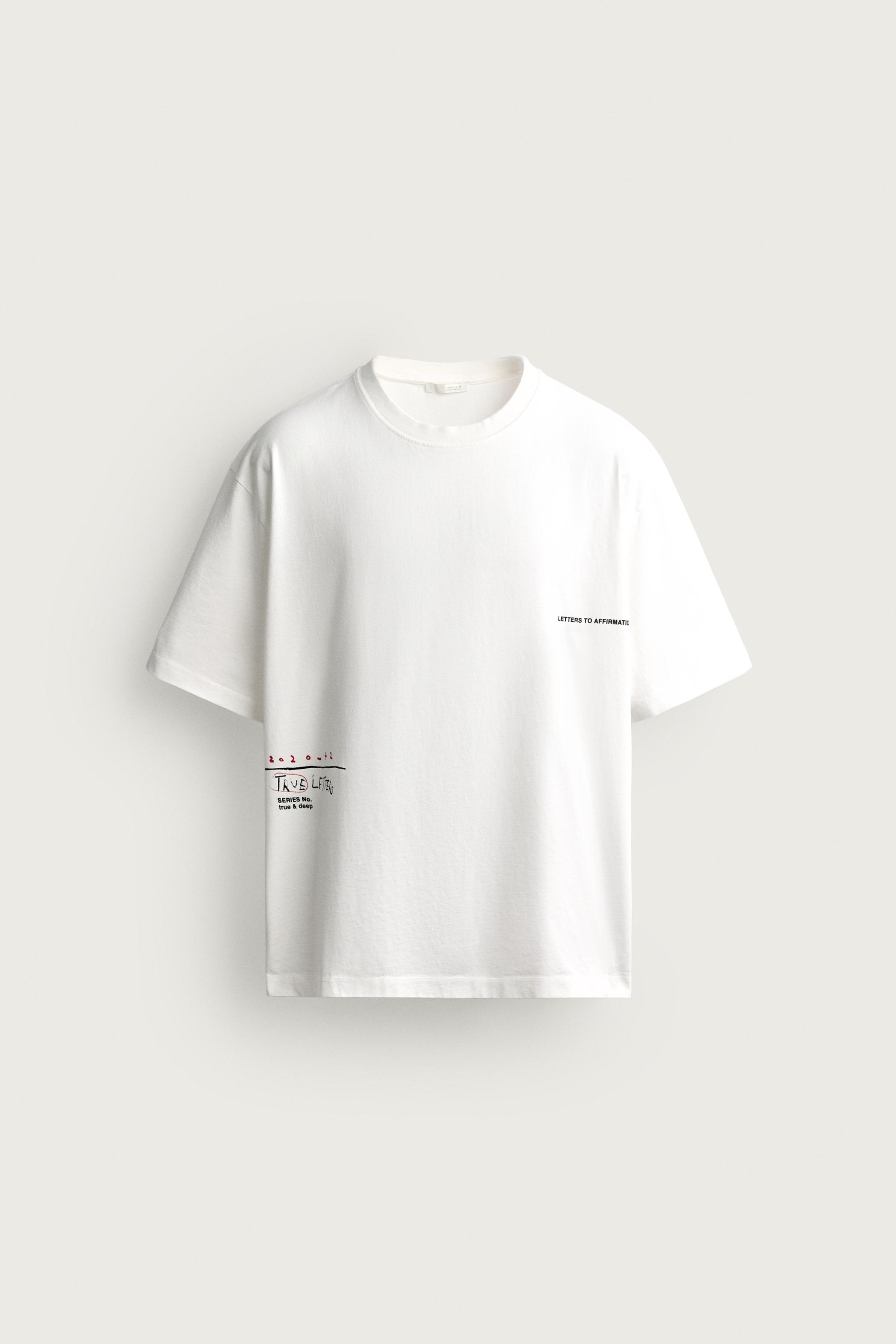 RELAXED FIT PATCH PRINT T-SHIRT — White