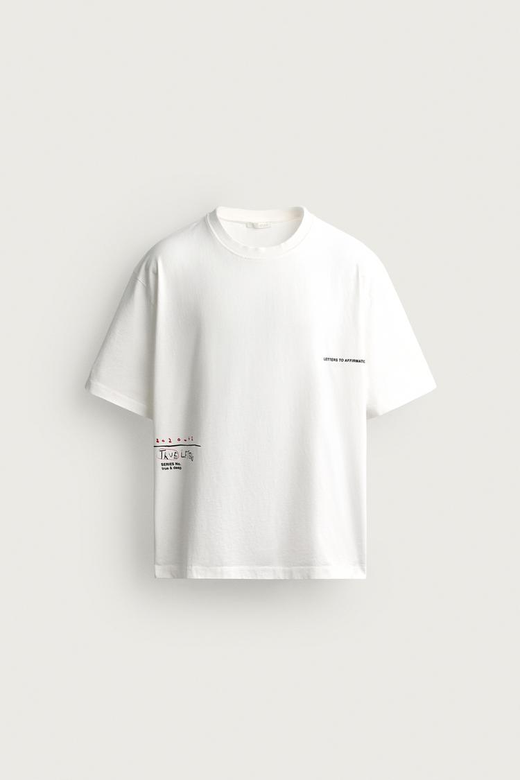 RELAXED FIT PRINTED PATCH T-SHIRT