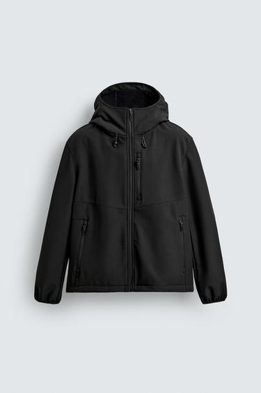 TECHNICAL HOODED JACKET - Black by Zara