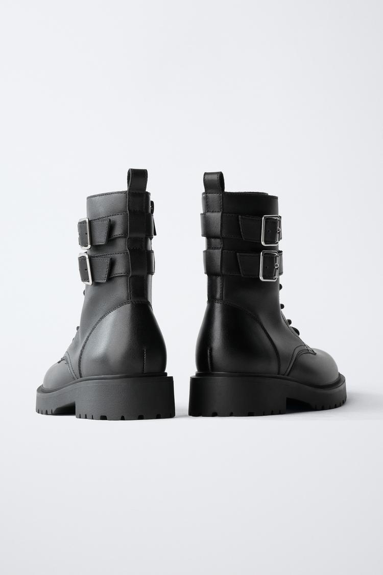 Botas de cuero con doble hebilla 5