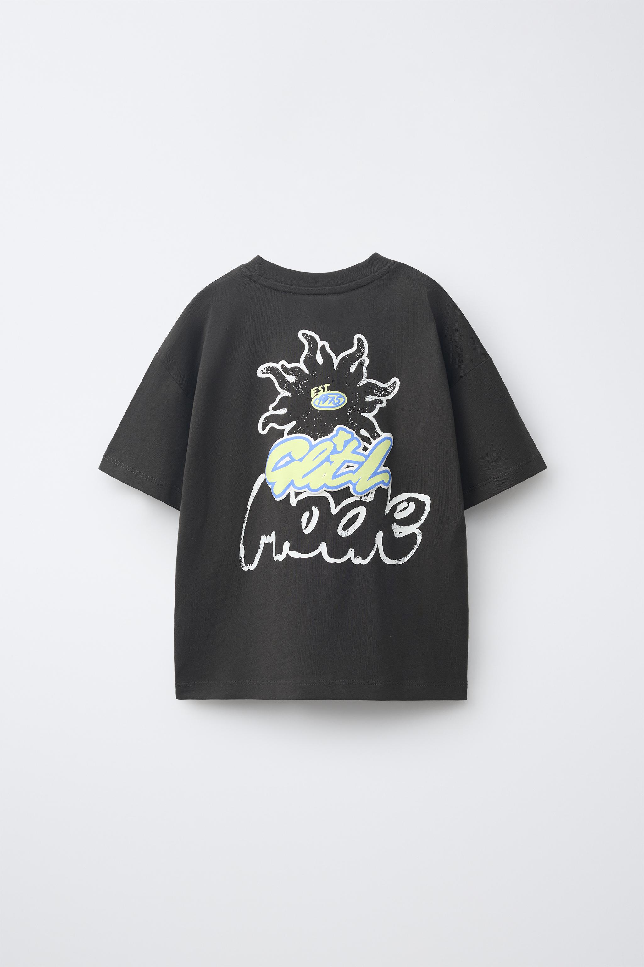 PRINTED T-SHIRT — Anthracite grey