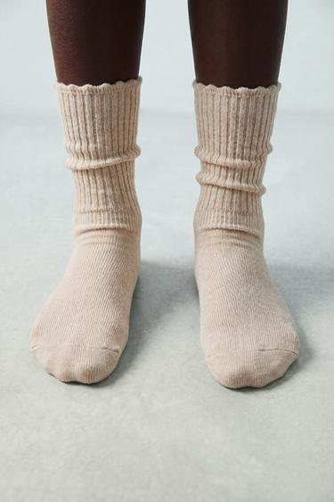 3-PACK OF LONG TERRY SOCKS - Light beige by Zara