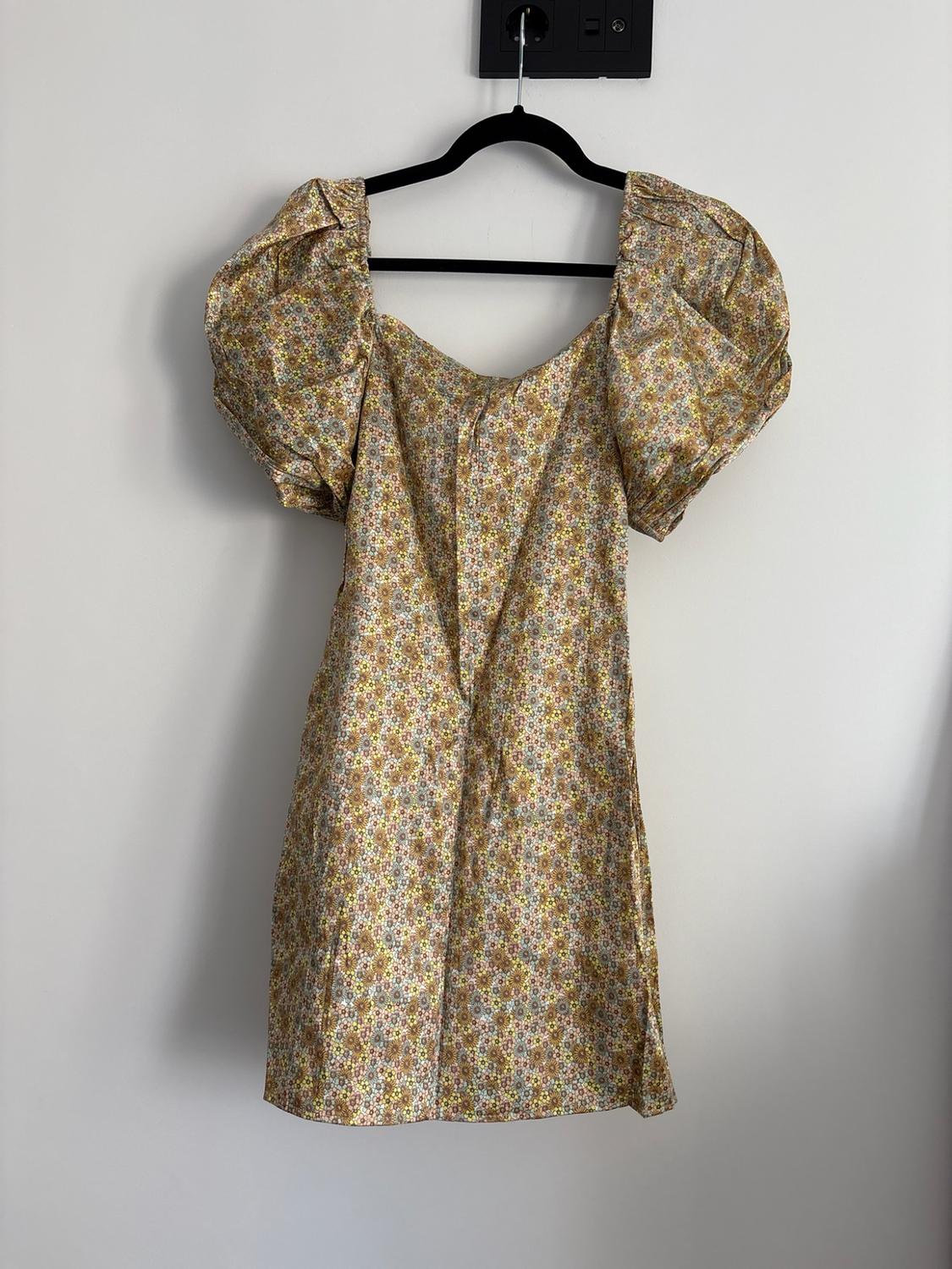 PRINTED SATIN DRESS - Image 4