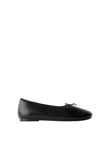 BASIC BALLETFLADE - Sort fra Zara