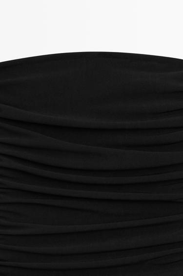 Strapless balloon midi dress — Black 2