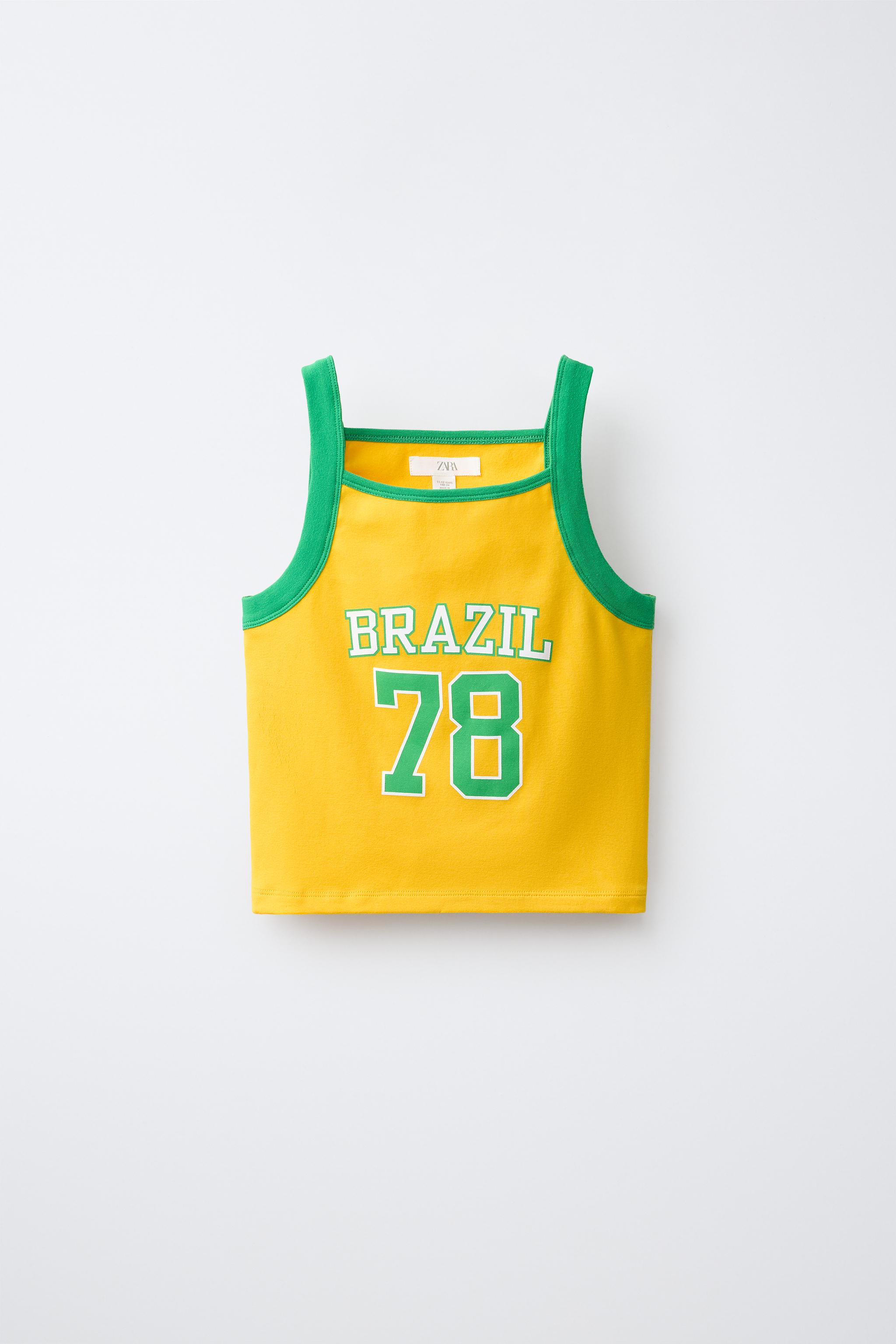 BRAZIL PRINT TOP - Yellow | ZARA United States