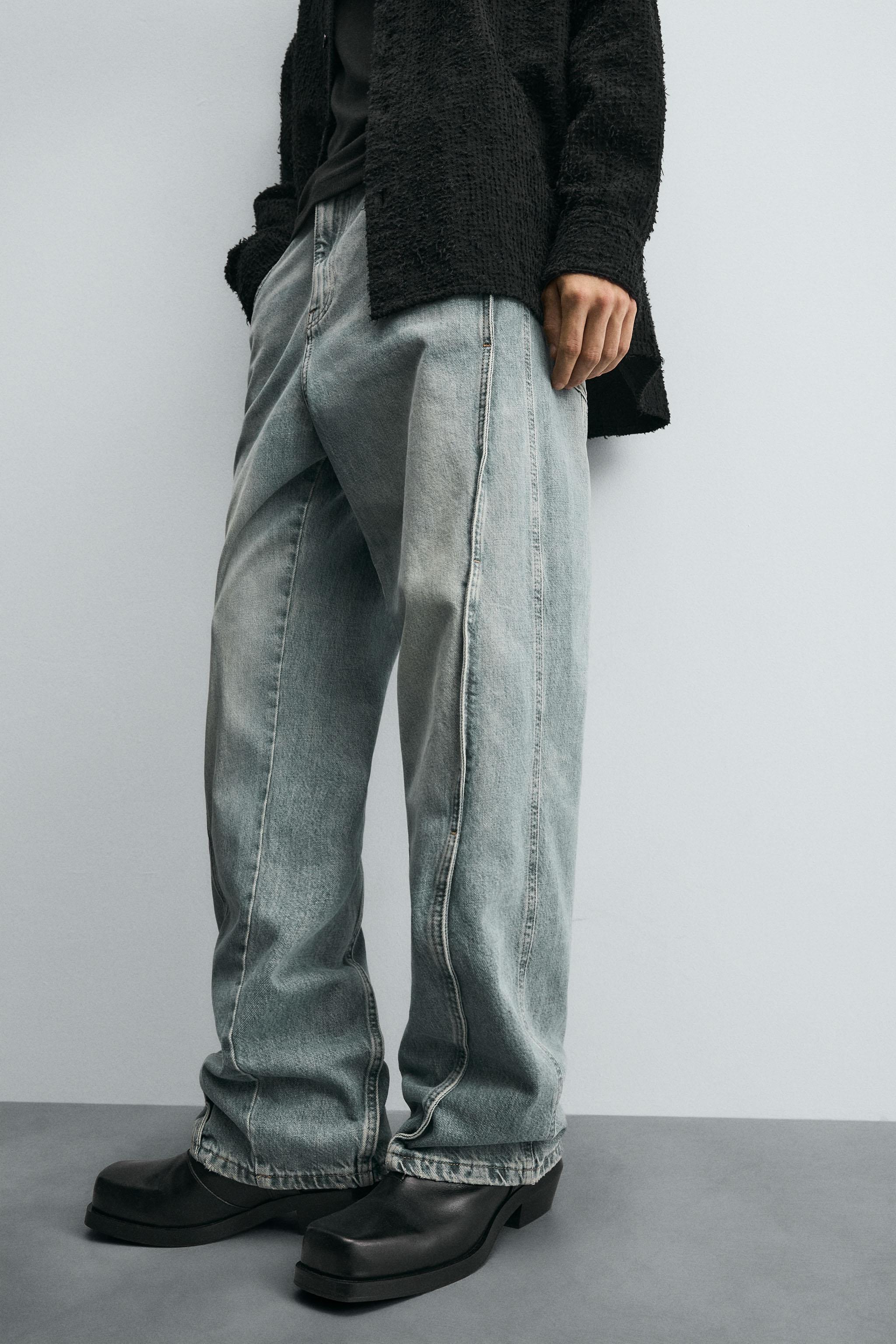 BAGGY FIT JEANS WITH SEAMS