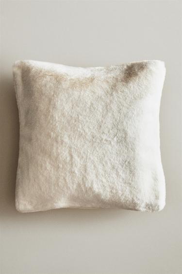FUNDA COJÍN PELO - Blanco roto de Zara