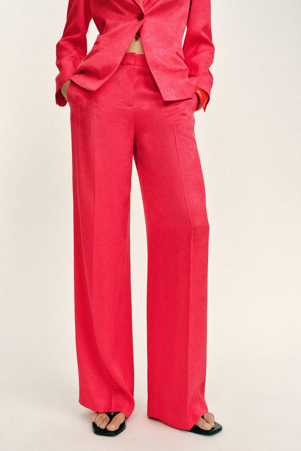 JACQUARD STRAIGHT LEG PANTS