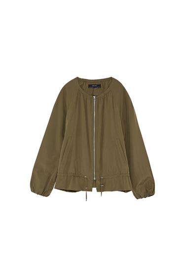 JACKET WITH ELASTIC COLLAR