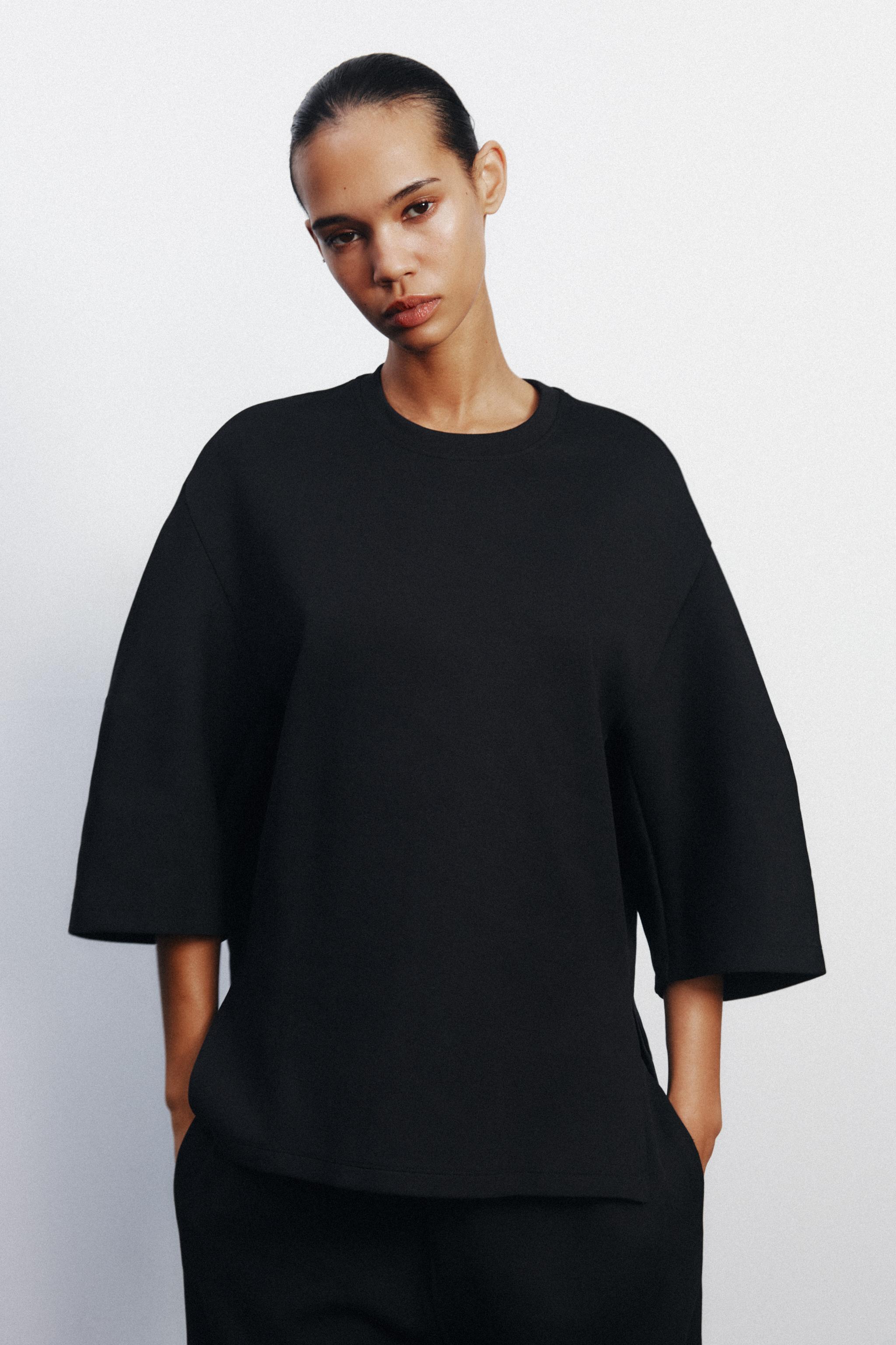ZARA インターロックTシャツ 3641/310 ZARA】インターロックTシャツ 3641/310/703 (ZARA/Tシャツ