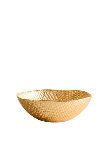 GOLDEN IRREGULAR GLASS BOWL - Gold by Zara