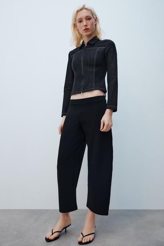CAMISA DENIM CREMALLERA - Índigo oscuro de Zara - Imagen 0