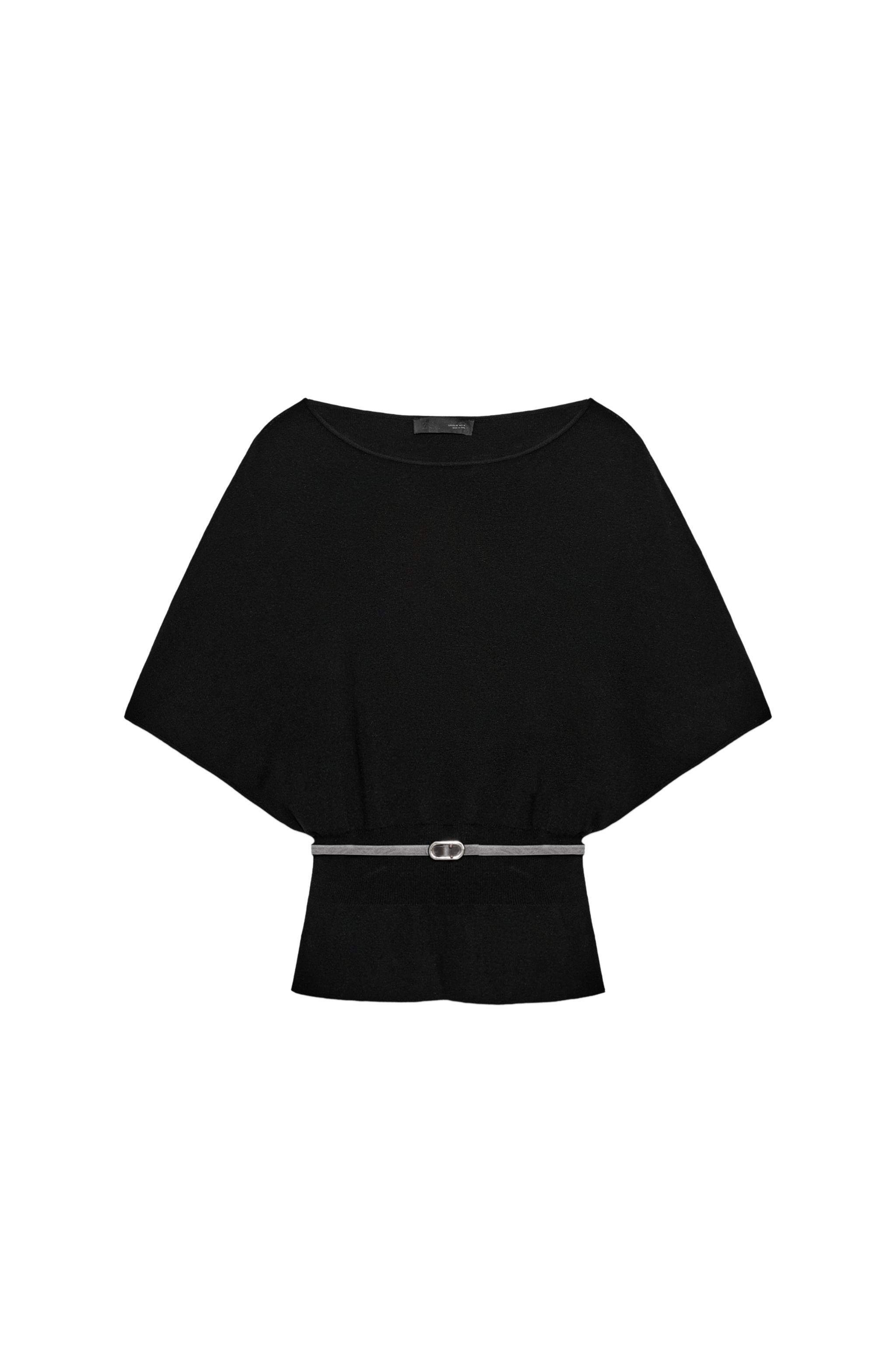 zara — TOP IN MAGLIA CON CINTURA