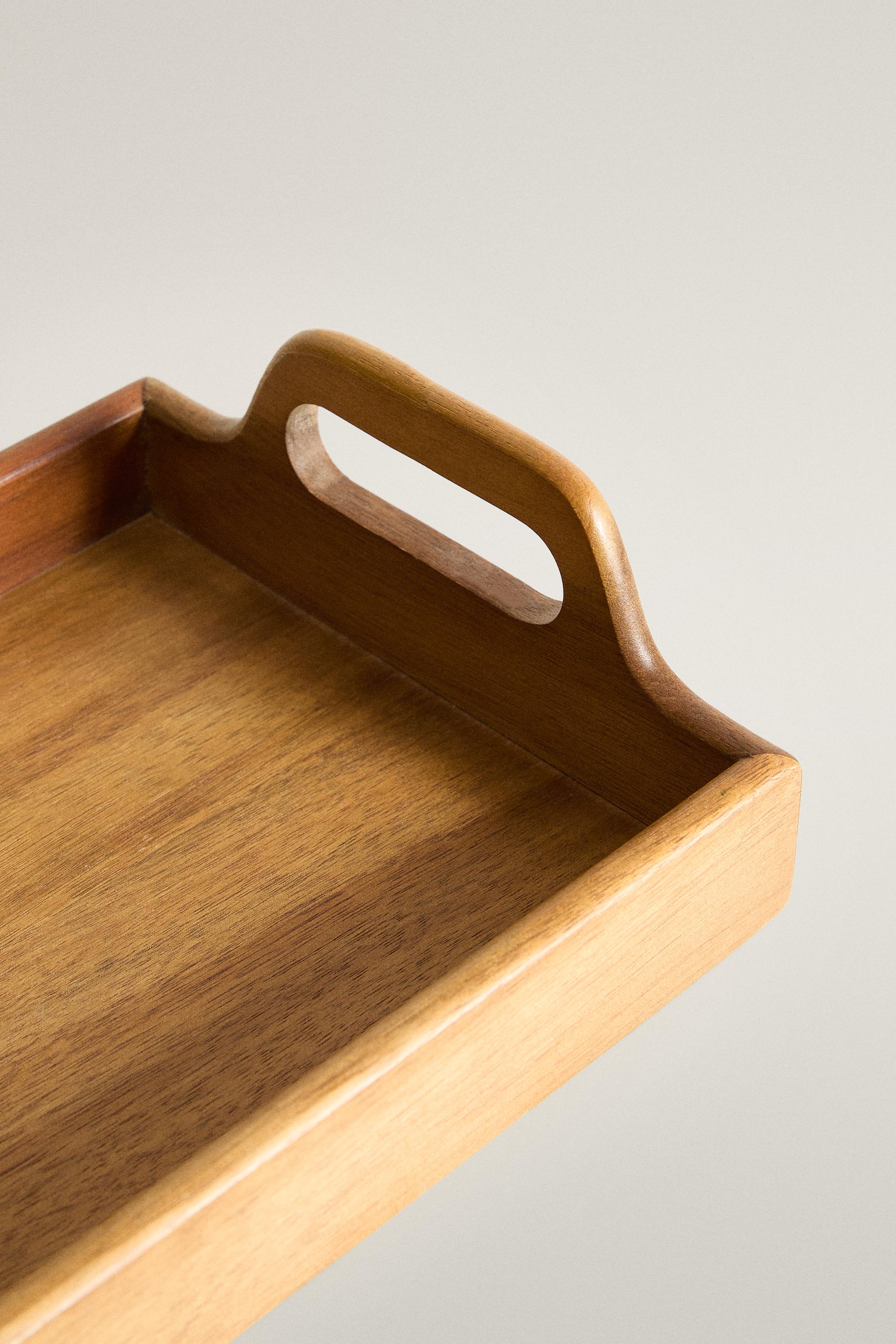 WOODEN TRAY WITH HANDLES