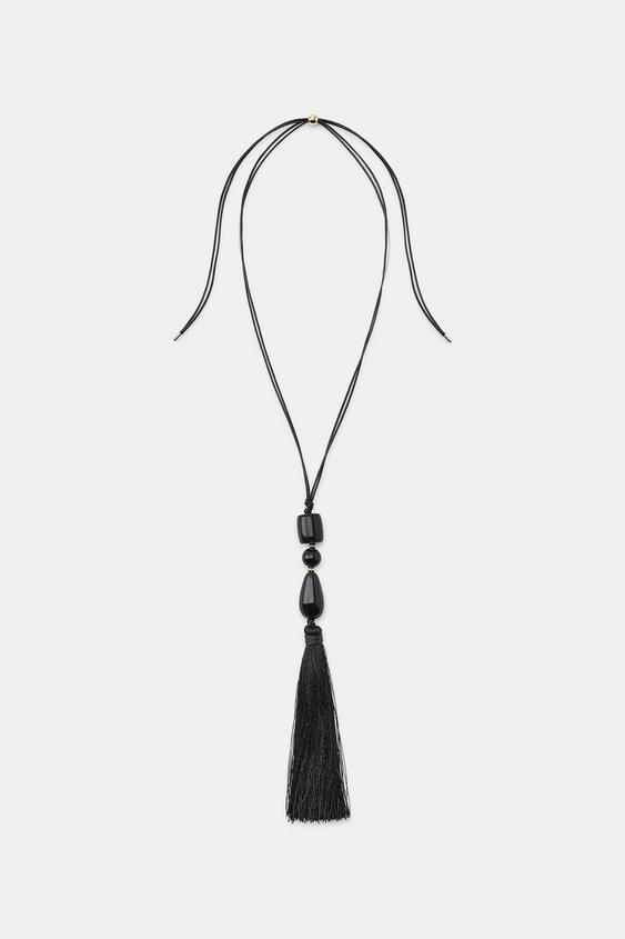 LONG TASSEL NECKLACE - Golden by Zara - Image 0