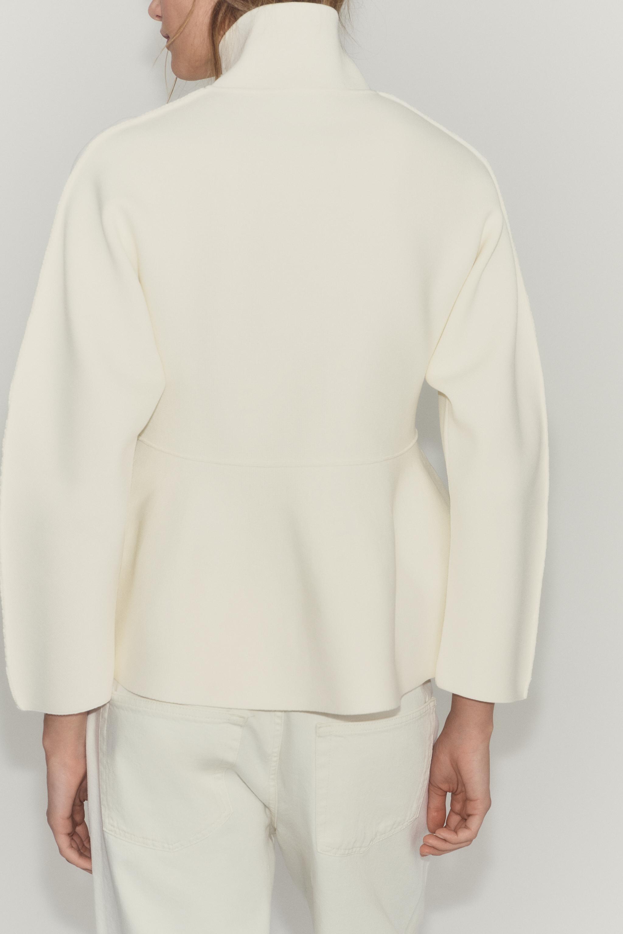 Zara ZIP-UP PEPLUM CARDIGAN — фото 3
