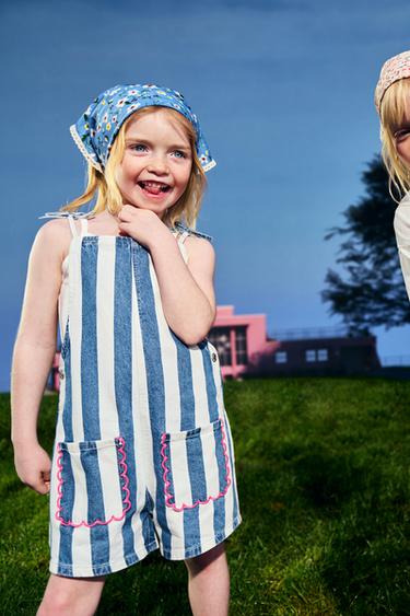 WAVY STRIPED PLAYSUIT - Blue by Zara