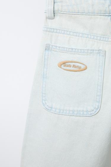 WIDE-FIT DENIM BERMUDA SHORTS - Light blue by Zara - Image 3