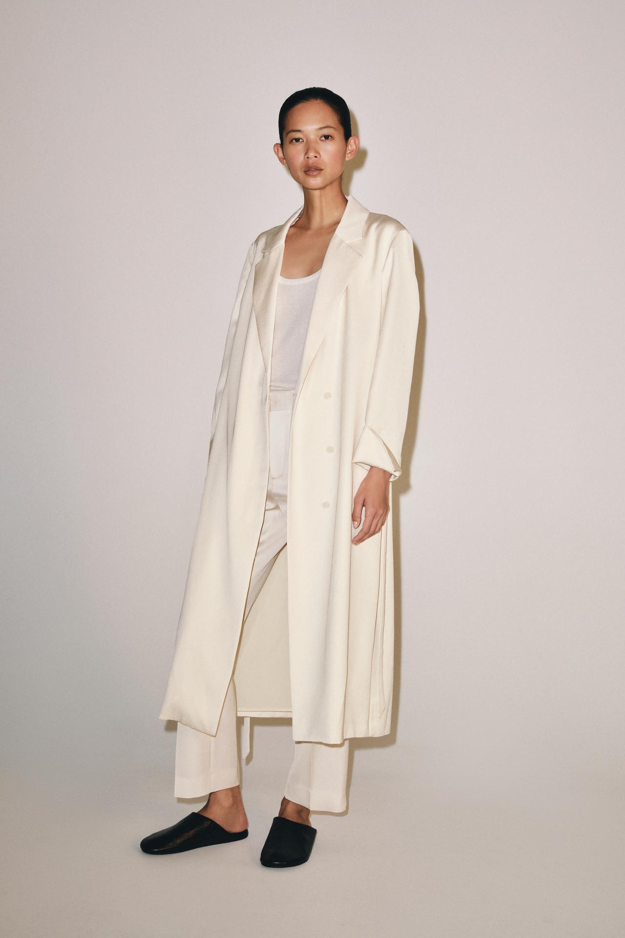 Брюки ZW COLLECTION из сатина с прямыми штанинами