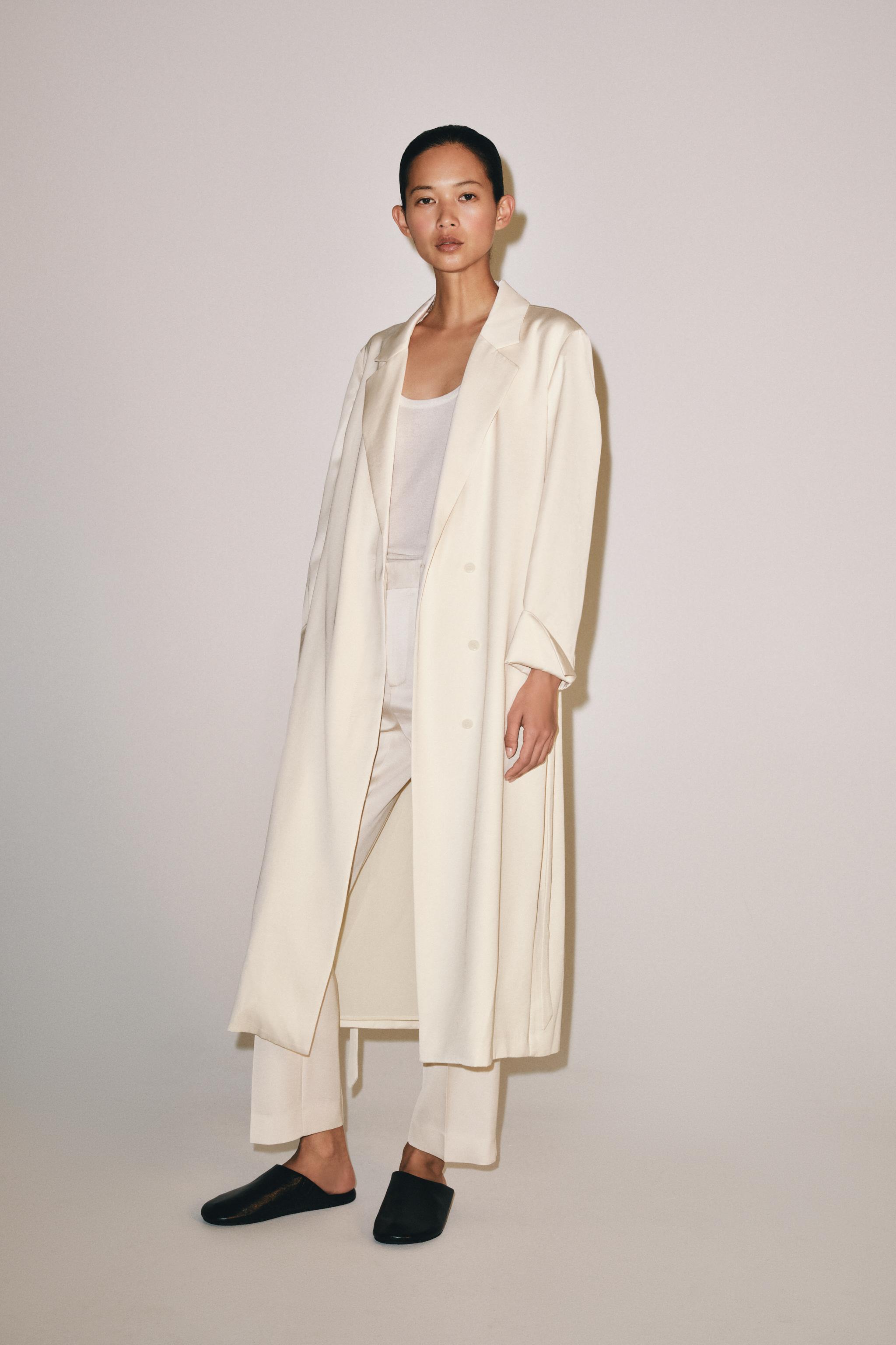 ZW COLLECTION SATIN STRAIGHT-LEG TROUSERS