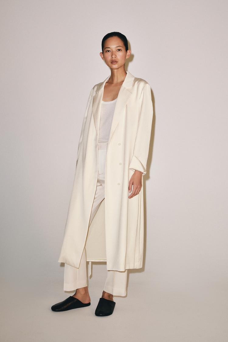 ZW COLLECTION SATIN STRAIGHT-LEG TROUSERS