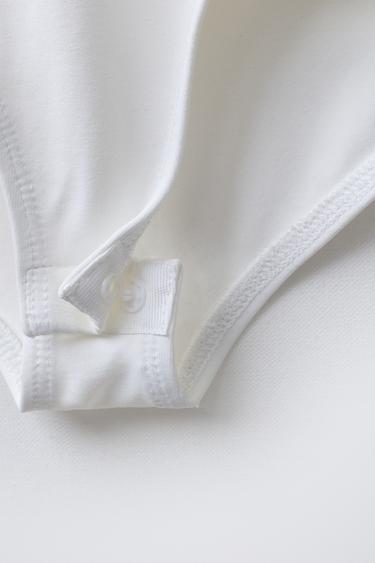 POLYAMIDE CUT-OUT BODYSUIT - White by Zara - Image 3