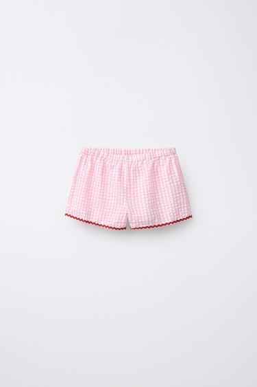6-14 YEARS/GINGHAM CHECK PYJAMAS - Pink by Zara - Image 3