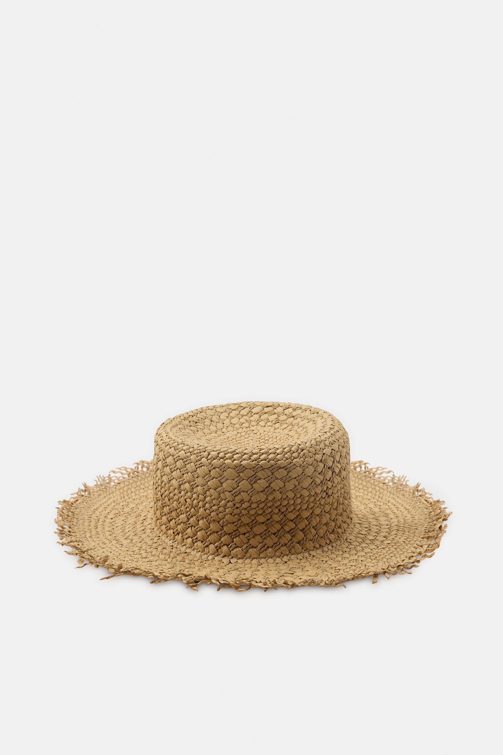 Женские головные уборы Zara FRAYED BRAIDED BUCKET HAT — фото 3