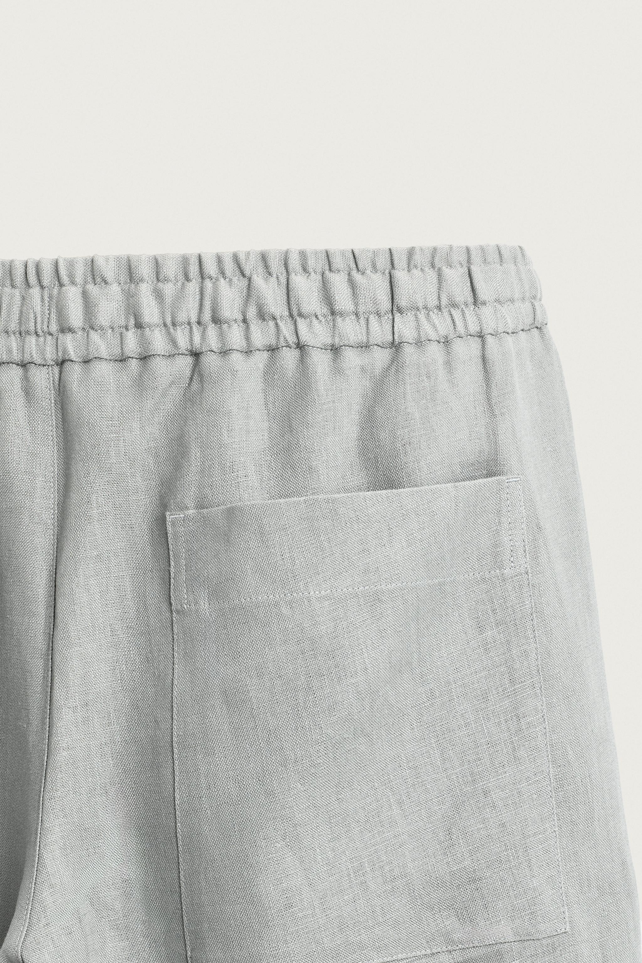 RELAXED FIT 100% LINEN PANTS