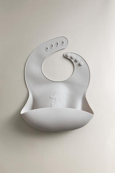 CHILDREN'S SILICONE ELEPHANT BIB - Greyish by Zara - Image 0