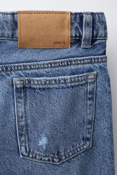 STRAIGHT-JEANS MIT RISSEN - Mittelblau von Zara