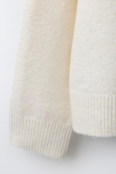 PLAIN KNIT CARDIGAN - Vanilla by Zara - Image 3