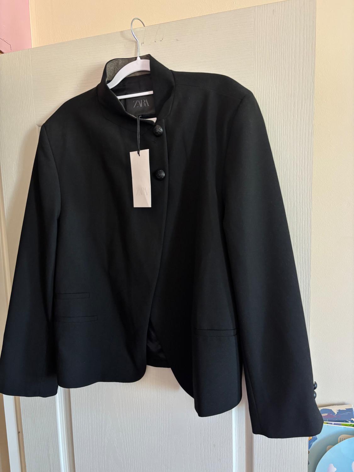 HIGH NECK BUTTONED BLAZER ZW COLLECTION - Image 2