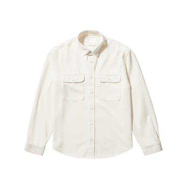 CAMISA COMPRIDA EM DENIM - Branco-marfim da Zara