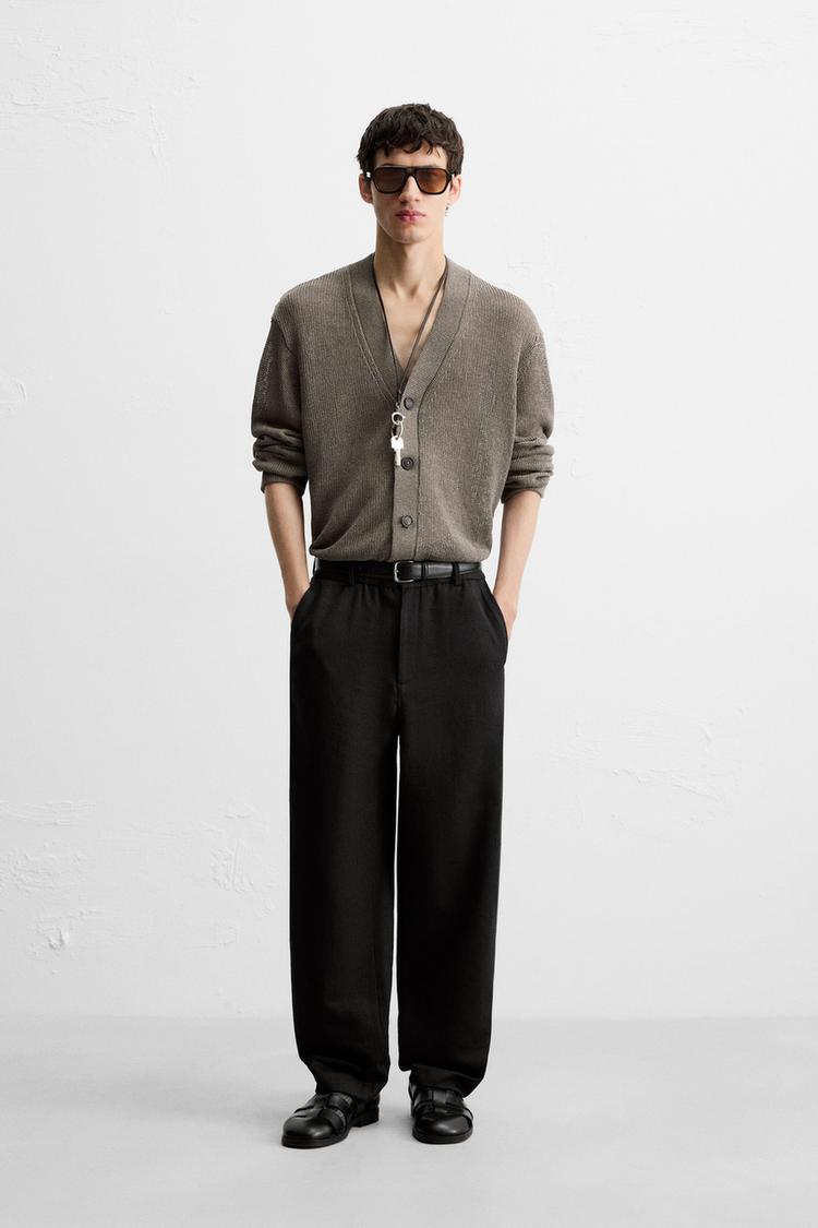 БРЮКИ REGULAR FIT ИЗ ТКАНИ С ТЕКСТУРОЙ