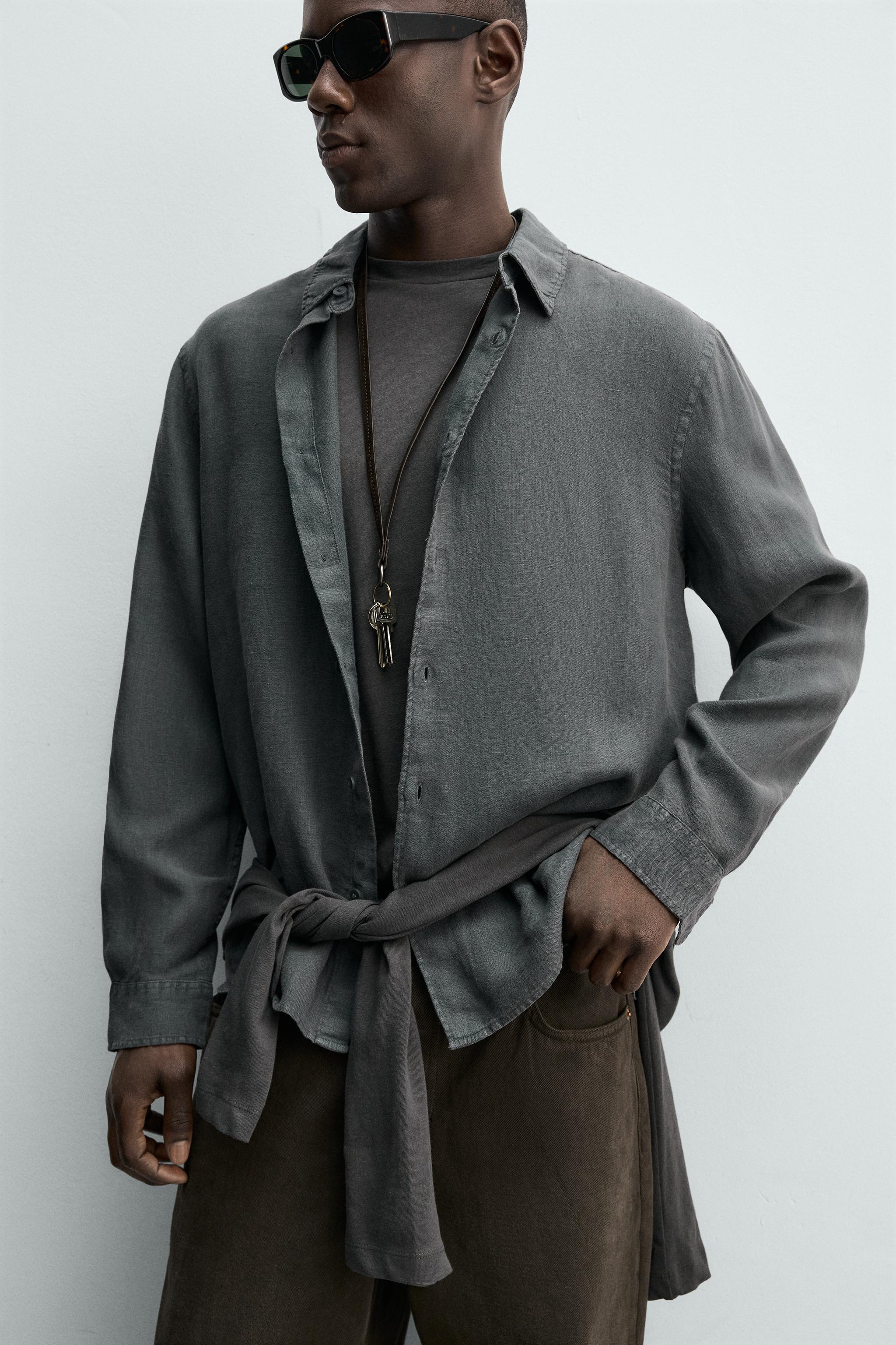 100% LINEN REGULAR FIT SHIRT