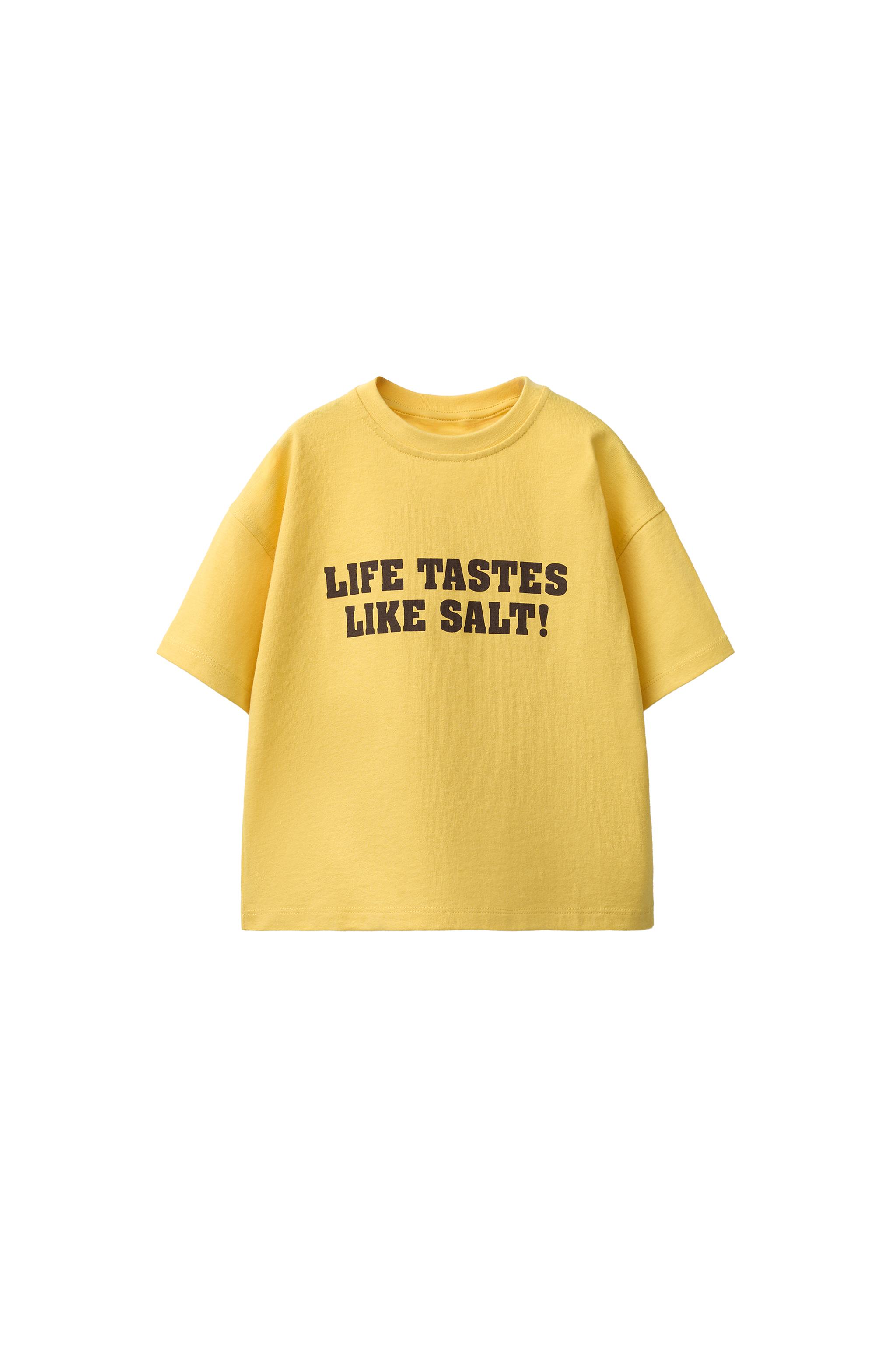 PUKAS SURF テキストTシャツ - イエロー | ZARA Japan / 日本
