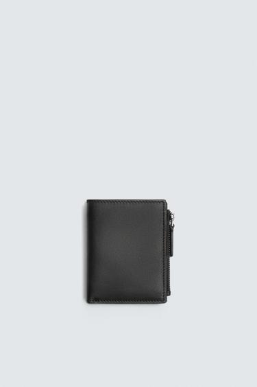 Zara LEATHER WALLET - Black