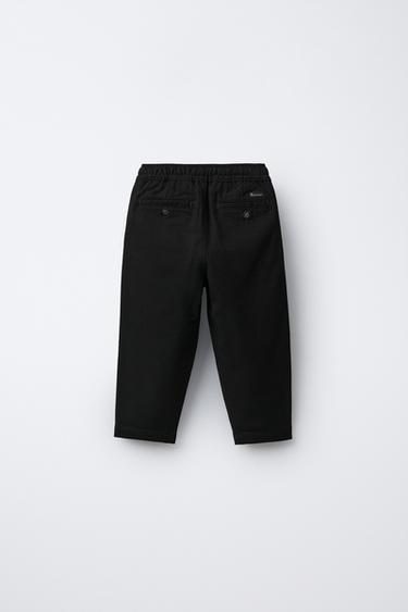 SOFT-TOUCH CHINOS - Black by Zara - Image 1
