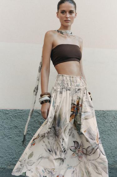 JUPE MIDI IMPRIMÉE ZW COLLECTION -  de Zara - Image 2