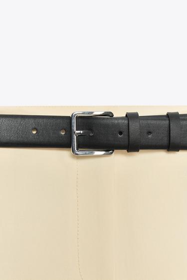HIGH-WAIST DARTED BERMUDA SHORTS WITH BELT - Butter by Zara - Image 7