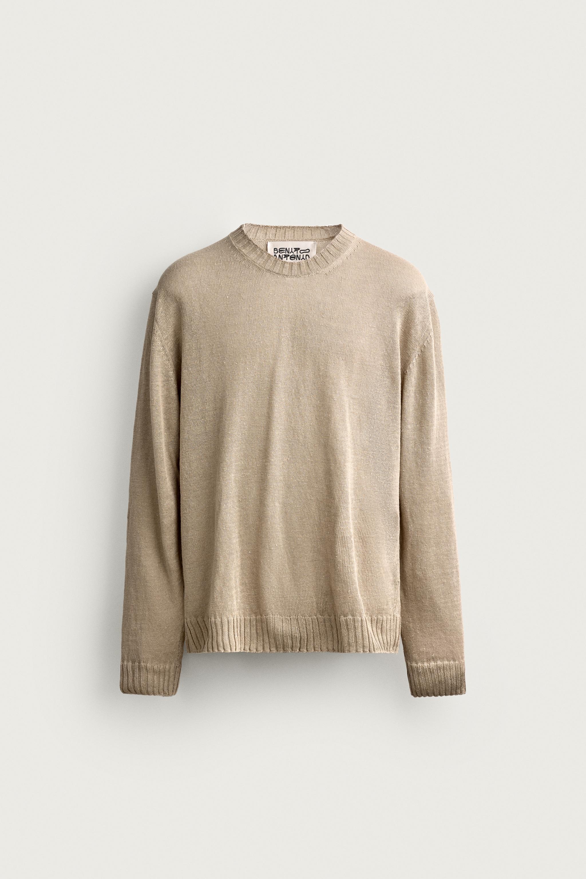 Zara %100 KETEN RELAXED FIT KAZAK görsel 7