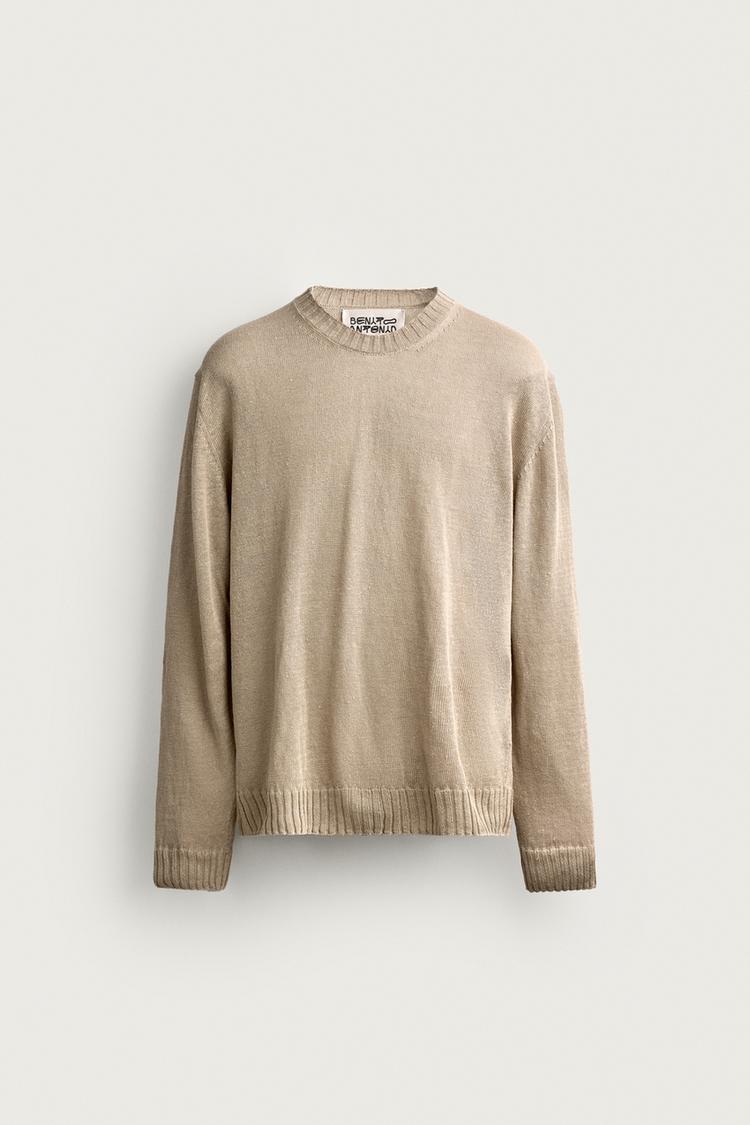 RELAXED FIT 100% LINEN JUMPER